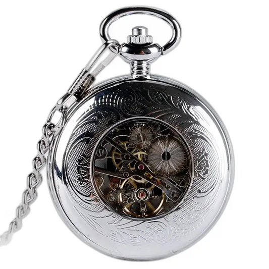 Montre à Gousset Royal Silver Boitier Chasseur Chic avec mécanisme élégant