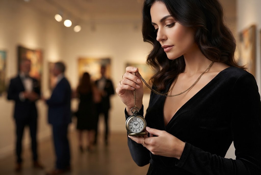 Montre à Gousset Quartz Collier Fleur Femme - Une fleur à porter près du cœur
